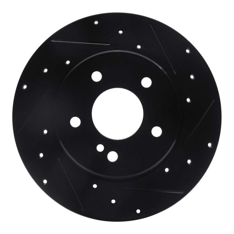 Mercedes-Benz CLK350 Brake Rotor (1) - Rear Right - R1 Concepts - Drilled & Slotted - Black - `94-`11 Mercedes-Benz CLK350 Brake Rotor (1) - Rear Right - R1 Concepts - Drilled & Slotted - Black - `94-`11